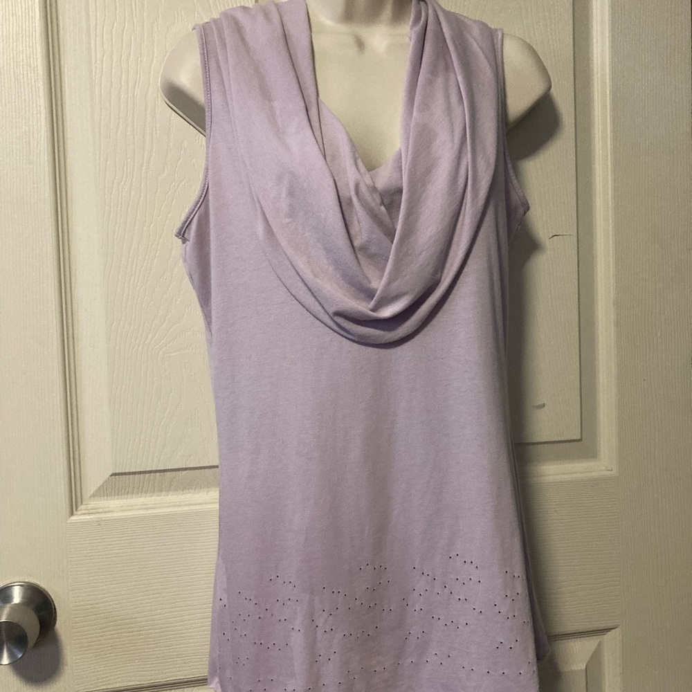 Lavender tank top with scarf detail